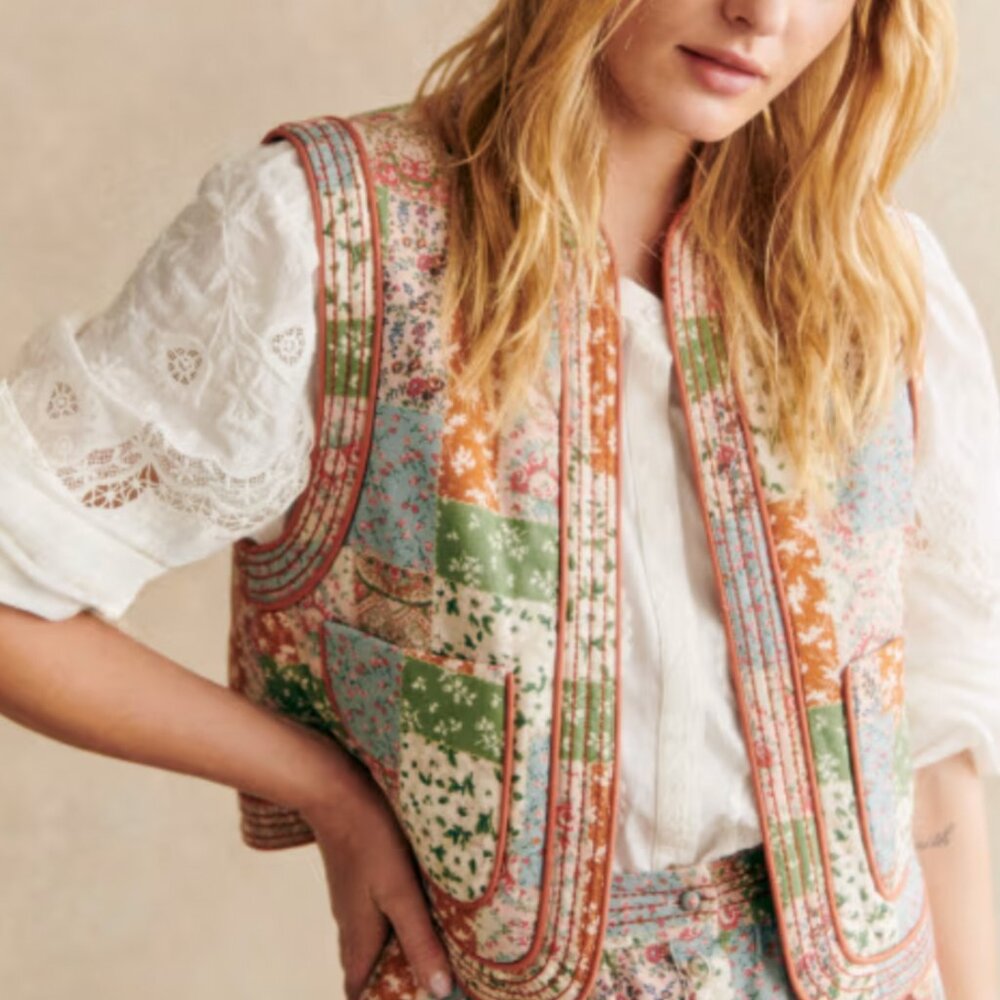 NWT! Sezane Tadeo Jacket (Flowers Patchwork Print) in Size 40 / US 8